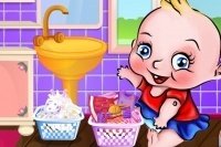 Baby wäscht die Wäsche Baby wäscht die Wäsche