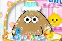 Pou nimmt eine Dusche Pou nimmt eine Dusche
